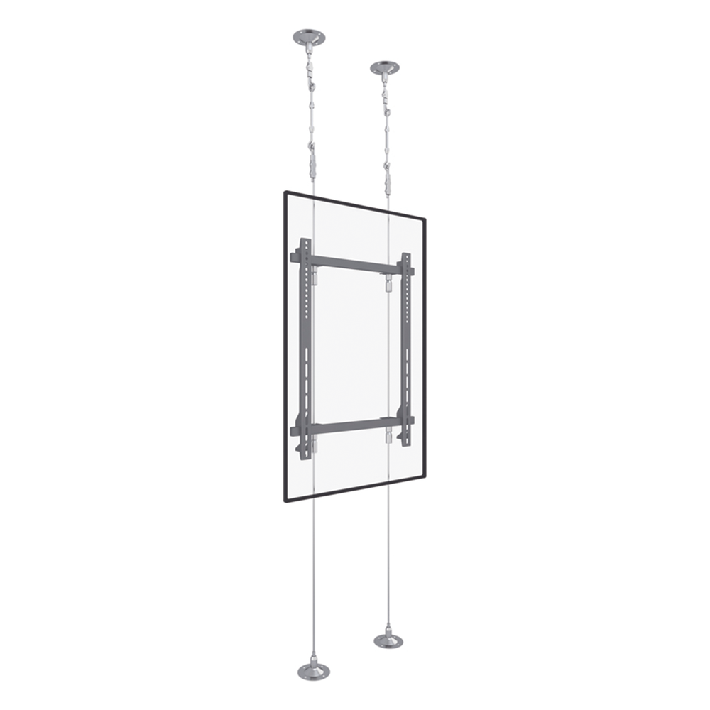 Montaje Cableado de Acero| Suelo a Techo| Capacidad Máx. de Carga 30kg| Para Pantallas de 32" ~ 75"| VESA 400 x 600
