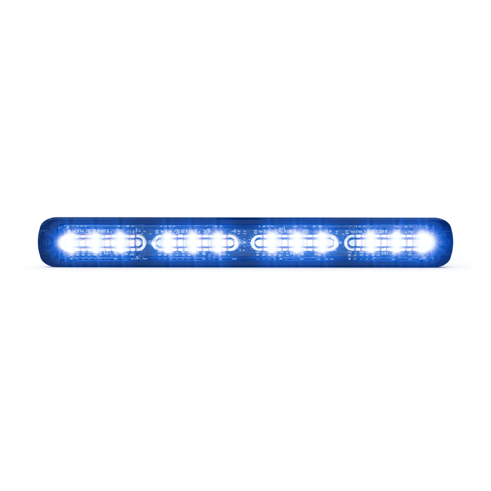 Luz de Advertencia Giga Thin de 48 LED, Quadcolor Rojo/Azul/Ambar/Blanco ,11 Pulgadas, Con Funcionalidad de Director de Trafico