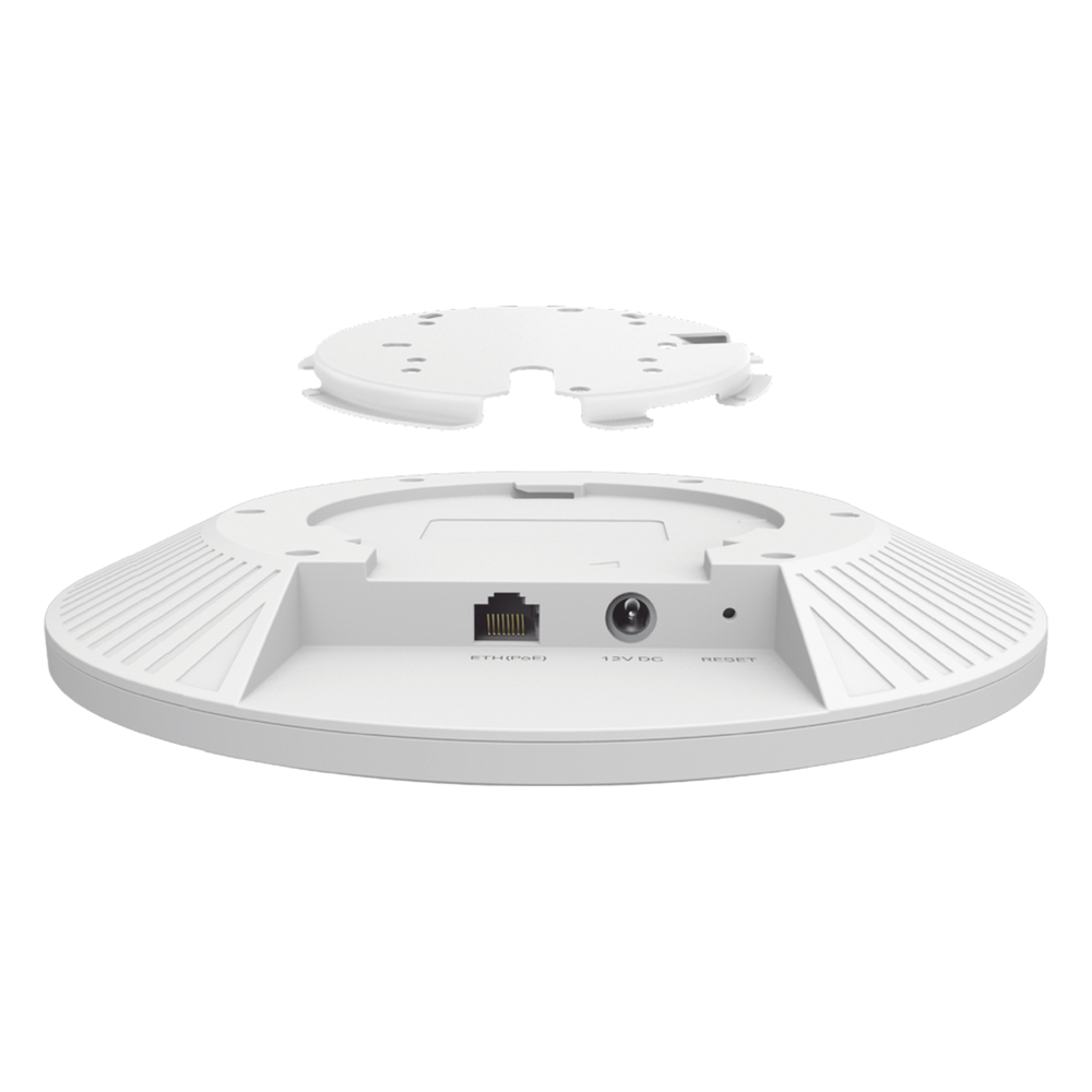 Access Point Wi-Fi 6 / AX6000 Dual-Band 8-Stream / Montaje en Techo / 4804 Mbps en 5 GHz + 1148 Mbps en 2.4 GHz / Puerto 2.5G PoE / 160 MHz, MU-MIMO, OFDMA, 1024-QAM / Gestión Cloud Omada SDN
