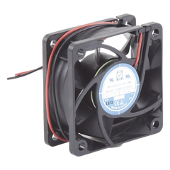 Ventilador Anticondensante Axial Cuadrado, 60x60x25 mm, 12 Vcc, 4390 RPM, 1.8 W, 0.15 A, Flujo de Aire de 25.0 CFM, Unión Sellada.