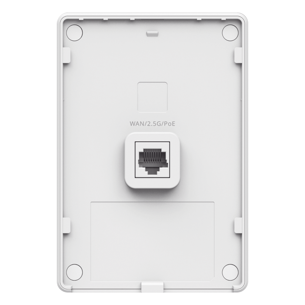 Punto de Acceso Wi-Fi 7 de Pared para Hotel u Oficina / BE3600 / Hasta 512 Usuarios / 1 Puerto 2.5G WAN PoE In + 3 LAN Gigabit + PoE Out / 802.11be / Gestión Cloud
