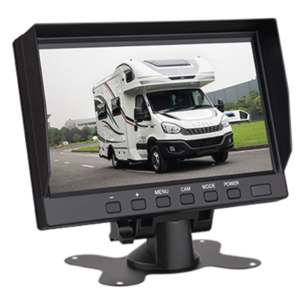 Sistema Profesional de Cámara de Reversa y Monitor Alámbrico para Vehículos de Trabajo y Montacargas
