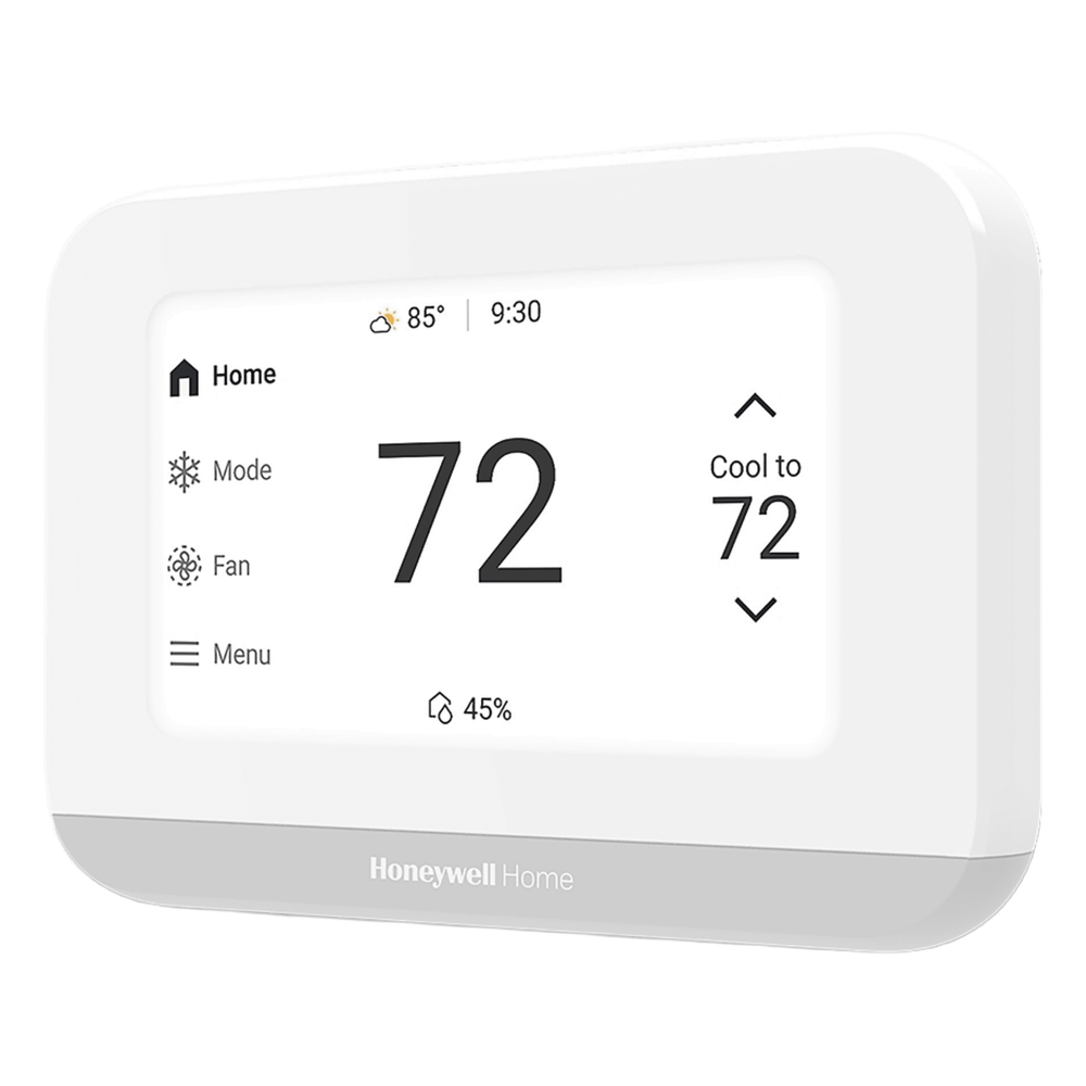 Termostato inteligente con pantalla táctil de 4.3 pulgadas, sensor de humedad, hasta 3H/2C bomba de calor, Wi-Fi, Bluetooth y Matter, color blanco