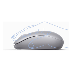 Mouse Inalámbrico 2.4G 800/1200/1600/2400 DPI | Función de 3 botones | Alcance 10m | Silencioso |  Ergonómico | Anti-caída y Anti-interferencias | Batería Alcalina AA incluida  | Color Grey.