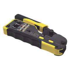 Ponchadora/Pelacables/Cortacables con Matraca para Conectores Pass-Thru RJ45 y Conectores Estándar RJ11/RJ12.