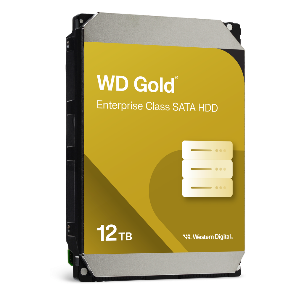 Disco Duro Empresarial WD Gold / SATA 6 Gb/s / 12 TB / 7200 RPM / Tecnología HelioSeal / ArmorCache / 5 Años Garantía / 2.5M Horas MTBF