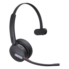 Auriculares mono Yealink WH64 edición MS/ Base DECT y auriculares con Bluetooth integrado/ Cancelación de ruido con 3 micrófonos/ Hasta 32 horas de conversación