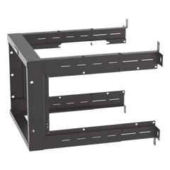 Rack PanZone® de Montaje en Pared, de 19in, Profundidad Ajustable, Rieles Numerados y Roscados #12-24, 9 UR, Color Negro