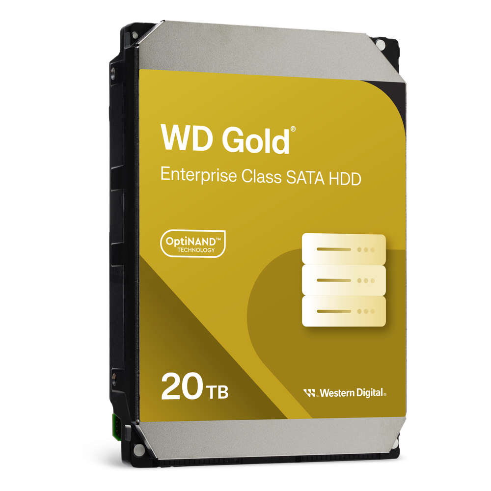 Disco Duro Empresarial WD Gold / SATA 6 Gb/s / 20 TB / 7200 RPM / Tecnología HelioSeal / ArmorCache / 5 Años Garantía / 2.5M Horas MTBF