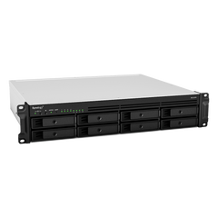 Servidor de Almacenamiento en Red Synology RackStation RS1221RP+ | 8 Bahías | Expandible a 12 Bahías | CPU AMD Ryzen V1500B | 4 GB DDR4 ECC | RAID Soportado | 10/25GbE | Virtualización Certificada | Protección de Datos Integral
