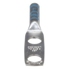 Zapata de compresión LCC6-38D-L para cal. 6 Awg, Doble barreno para tornillo prisionero de 3/8, Espaciado de orificio 25.4mm, 1 Pz