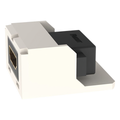 Módulo Acoplador HDMI 2.0, Hembra a Hembra Tipo-A, Categoría 2, Uso en 2 Puertos Mini-Com, Color Blanco Mate