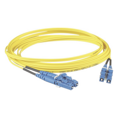Jumper de Fibra Optica Monomodo 9/125 OS2, LC-LC Duplex, LSZH, Color Amarillo, 3 Metros (9.84 Pies)