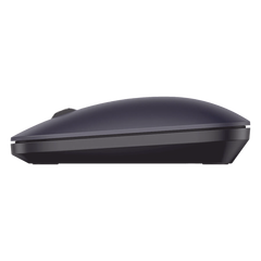 Mouse inalámbrico 2.4 GHz | Ultra Delgado y Silencioso | DPI 1000/1600/2000/4000 (Ajustable)  | Alcance 10m | Scroll de Aluminio | Adaptable a diferentes superficies | Diseño suave al tacto | Contiene Receptor USB | Color Negro.