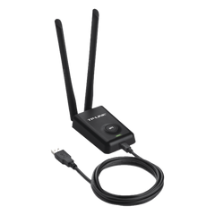 Adaptador de alta potencia USB  inalámbrico/ WiFi N 300 Mbps / Frecuencia de 2.4 GHz / 2 Antenas Externas de 5 dBi / Compatibilidad Windows y Linux