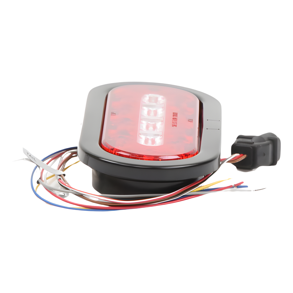 Plafon Ovalado Trasero de 18 LED, Rojo/Blanco/Ambar, 7.5 Pulgadas