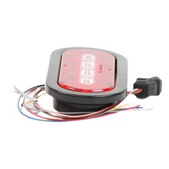 Plafon Ovalado Trasero de 18 LED, Rojo/Blanco/Ambar, 7.5 Pulgadas