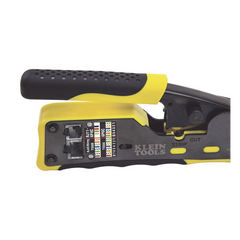 Ponchadora/Pelacables/Cortacables con Matraca para Conectores Pass-Thru RJ45 y Conectores Estándar RJ11/RJ12.