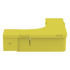 Ángulo Recto a 90º Horizontal con Tapa, Para Canaletas FiberRunner™ 2X2, Color Amarillo