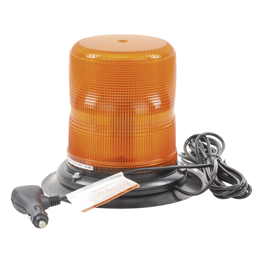 Baliza LED color ámbar con montaje magnético de succión DE 7" de altura