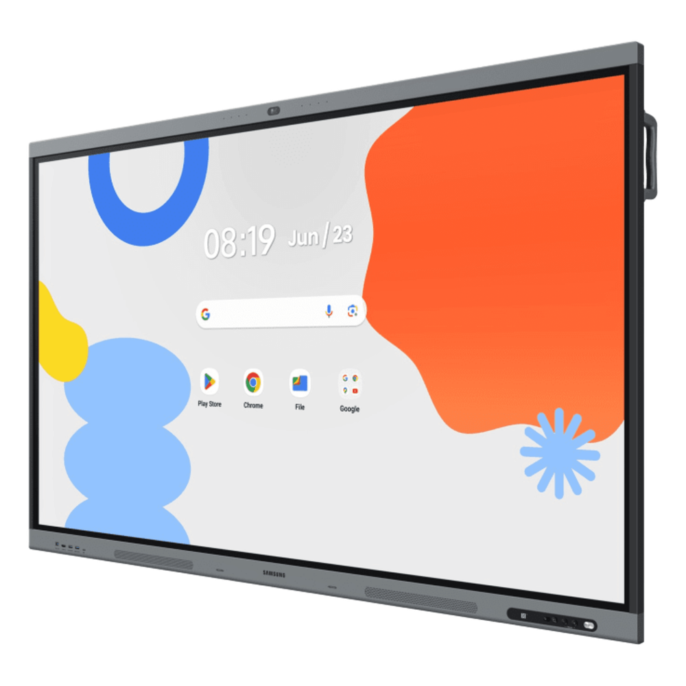Pantalla Interactiva WAFX-P Series 65" 4K UHD / Android 15 EDLA / Octa-core CPU / 48MP Cámara Integrada / 8 Micrófonos Far-Field / 50 Puntos Touch IR / Wi-Fi 6 / 16GB RAM / 128GB Almacenamiento / Bocina 20W