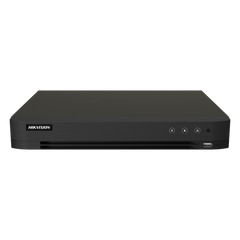 DVR 16 Canales TURBOHD + 16 Canales IP / 8 Megapixel (4K) / Audio Bidireccional / ACUSENSE / Audio Bidireccional / 1 Bahía de Disco Duro / Salida de Video en Full HD / H.265+