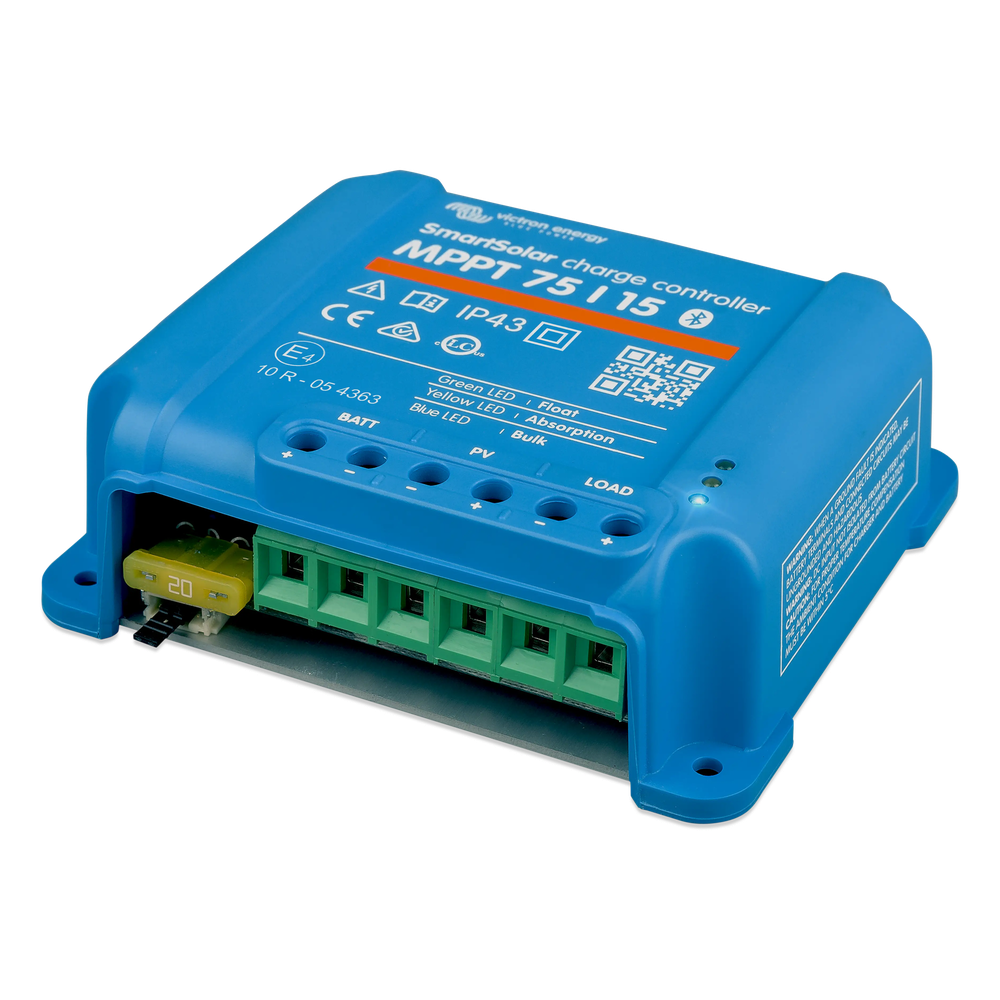 SmartSolar MPPT 75/15 / Controlador de Carga Solar MPPT 15A / 12/24 Vcc en baterías / IP43