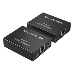 Kit EXTENSOR USB 2.0 de 4 Puertos para Distancias de Hasta  150 m | Soporta USB 2.0, USB 1.1 y USB 1.0 | UTP Cat 5e/6/6a/7 | Soporta Switch Gigabit | Ideal para Cámaras WEB, Impresoras, Escáner, Memorias, Mouse, etc.