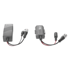 Kit de transceptores activos TURBO HD. Convierte 36/24 Vcc a 12 Vcc regulados, a través de cable  UTP Cat5e / 6. Transmision de 200 m (Revisar tabla de resoluciones )