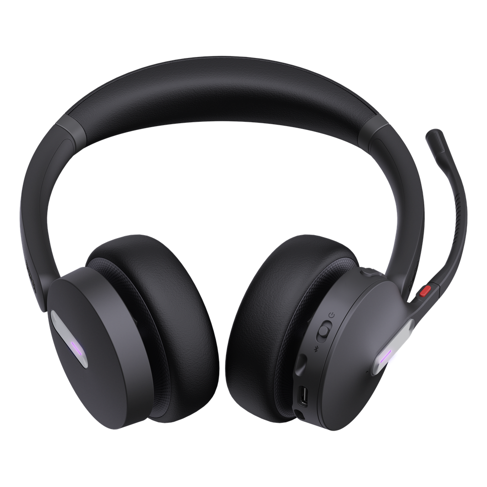 Auriculares estéreo Yealink WH64 edición MS con Bluetooth integrado (base y auriculares DECT) / Cancelación activa de ruido / Triple conexión