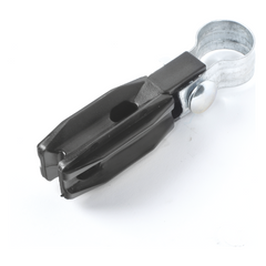 Aislador de Paso o Esquina con Abrazadera / 1 Pulgada (25 mm) / Resina Virgen 100% / Anti-Arqueo / Acero Galvanizado / Tubería de Malla Ciclónica