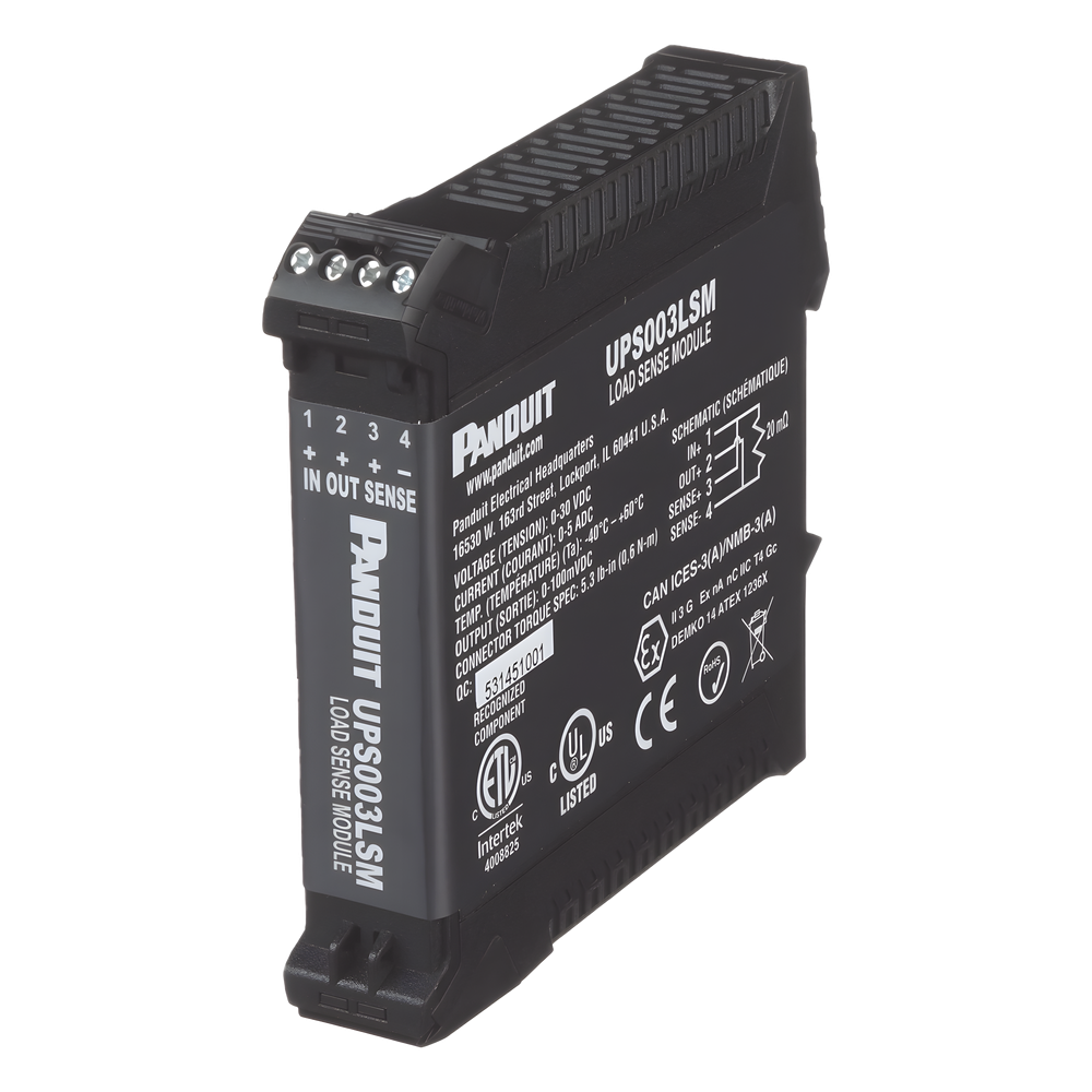 Sensor de Carga, Para UPS Industrial de Panduit UPS00100DC, De Montaje en Riel Din, Color Negro