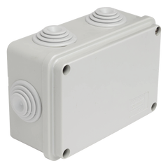 Caja Estanca de PVC Para Derivación y Conexión, 6 Entradas, Tapa Atornillada, 120x80x50 mm (Área interna), Uso Exterior IP55, Material que no Propaga el Fuego y Libre de Hálogenos