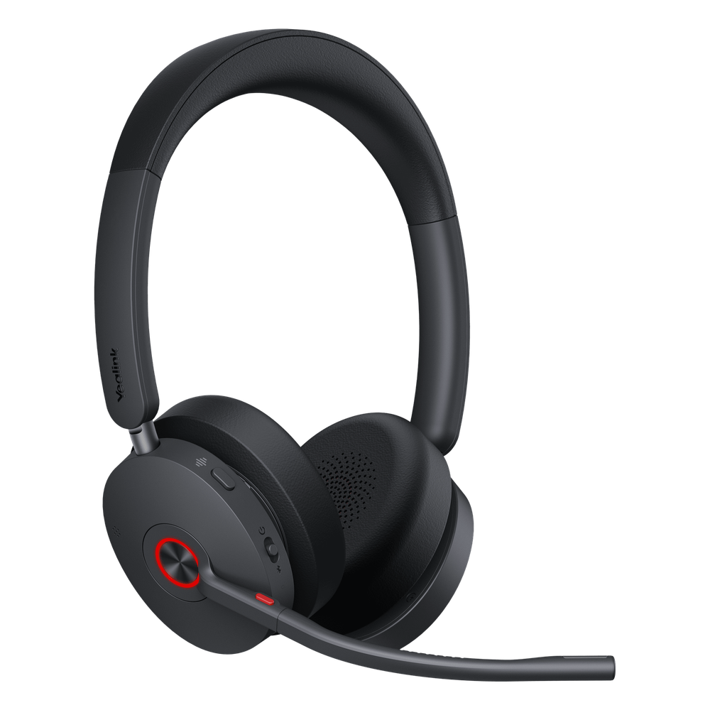 Auriculares estéreo Yealink WH68 edición MS/ Base DECT y auriculares con Bluetooth integrado/ Cancelación activa de ruido/ Triple conexión