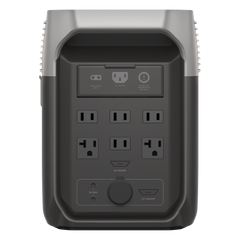 Estación de Energía Portátil Delta 3 1536Wh Litio LFP / 6 AC 1800 W (Max. 3600W) / 2 USB-C 100W / Capacidad para Aumentar Respaldo / Cargador de Coche 10A a 12.6V / Conectividad WiFi y Bluetooth (App) / Carga Solar 500W Max.