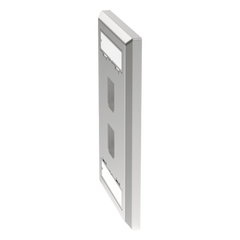 Placa de Pared Vertical, Salida Para 2 Puertos Keystone, Con Espacios Para Etiquetas, de Acero Inoxidable