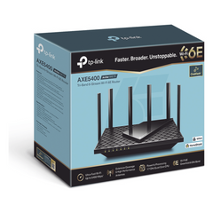 Router Tri-Band Wi-Fi 6E AX5400 / MIMO 2X2 / EasyMesh / 1 Puertos Gigabit WAN + 4 Puertos Gigabit LAN / OFDMA / Beamforming / WPA3 / Tether App / HomeShield