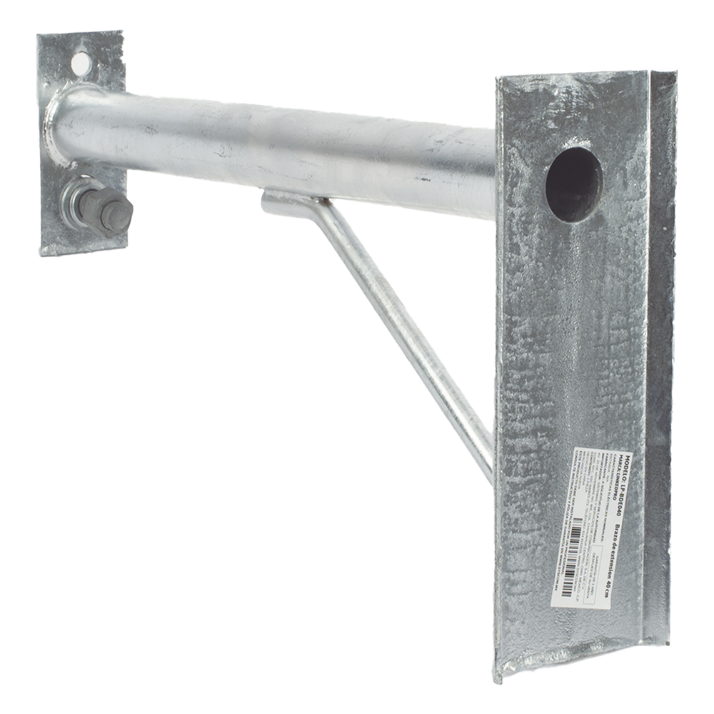 Brazo de Extensión 40 CM para uso con Herraje Tipo "J" (LP-SC-JH-10-15 o LP-SC-JH-06-08)