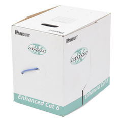 Bobina de Cable UTP 305 Metros (1000 Pies) de Cobre, TX6000™ PanNet, Reelex, Azul, Categoría 6 Mejorado (23 AWG), PVC (CMR, Riser), de 4 Pares