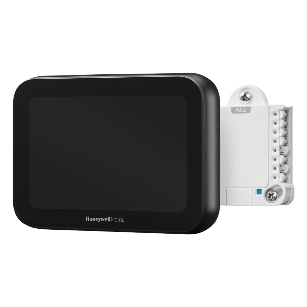 Termostato inteligente con pantalla táctil de 5 pulgadas, control de calidad de aire (IAQ), hasta 4H/2C bomba de calor, Wi-Fi, Bluetooth y Matter, color negro