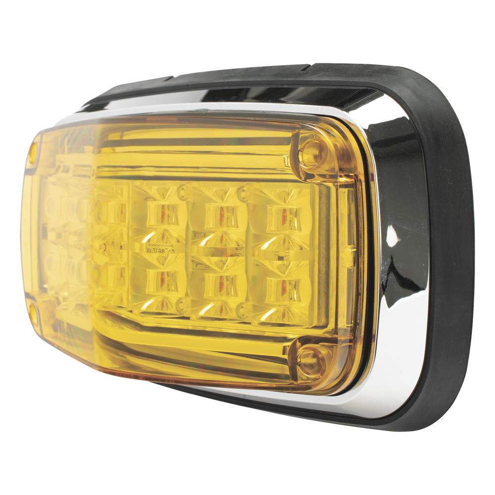 Luz de advertencia 8 X 4", Color Ámbar, IP67, SAE,  Ideal para Ambulancias