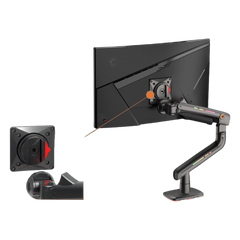 Soporte Mecánico Gaming NB F5 / Monitores de 32" a 60" / VESA 75x75 y 100x100 mm / Carga 2-20 kg (4.4-44 lbs) / Iluminación RGB / Sistema de Resorte de Alta Precisión