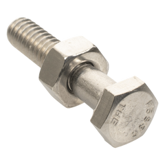 Paquete de 6 tornillos con tuercas de acero inoxidable 1/4 x 1 1/4”.