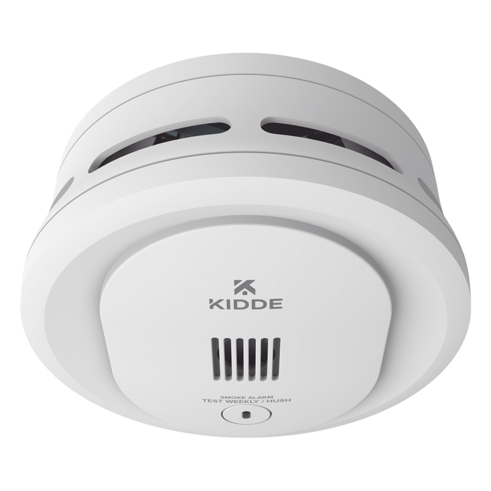 Detector de humo fotoeléctrico autónomo compacto con baterías AA reemplazables, pieza individual