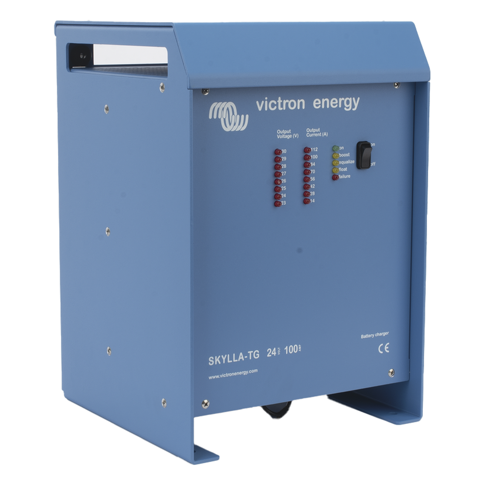Skylla-TG 24/80 / Cargador de Baterías para Ambientes Marinos 24 V, 80 A / Bancos de 400 a 800 Ah