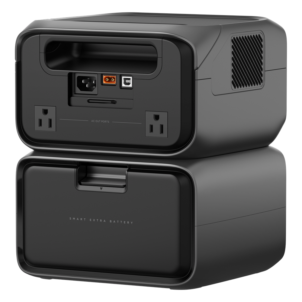 EcoFlow River 3 | Estación de Energía Portátil 858Wh Litio LFP / 2 AC 300 W (Max. 550W) / 1 USB-C 100W / 2 USB -A 12W / Cargador de Coche 8A a 12 o 24V / Conectividad WiFi y Bluetooth (App) / Carga Solar 110W Max.