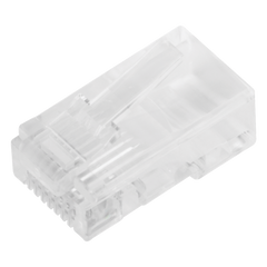 Bote con 100 Piezas de Plug Modular RJ45 Cat5e sin Blindaje, Chapado de Oro a 30 Micras para Durabilidad Extrema
