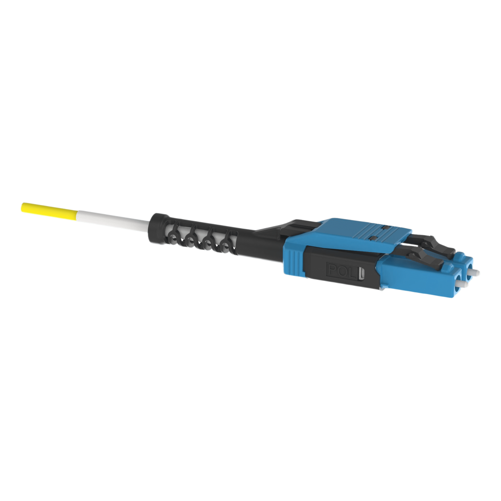Jumper de Fibra Óptica Monomodo 9/125 OS2, LC-LC Uniboot Duplex, OFNP (Plenum), Color Amarillo, 2 Metros