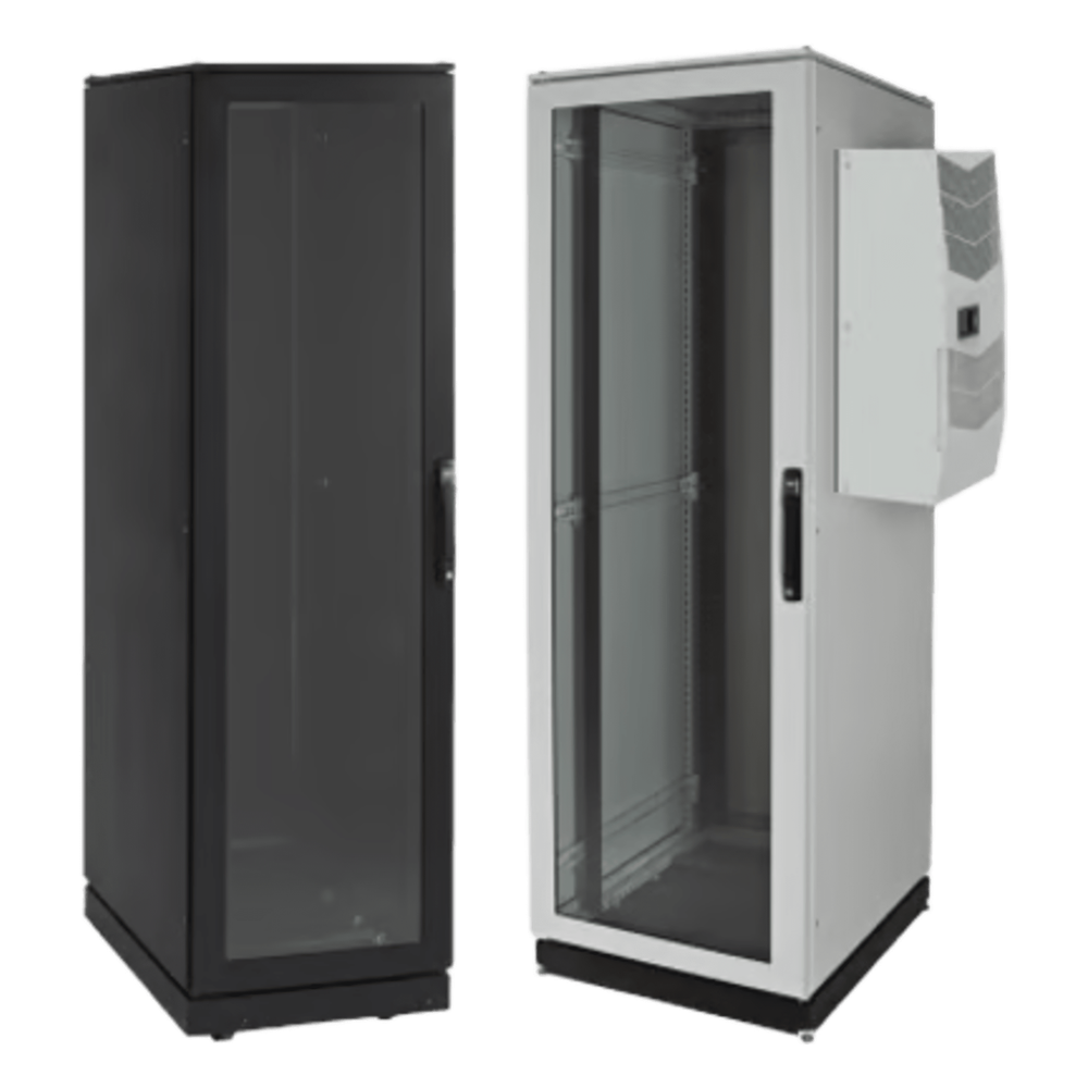 Gabinete de Telecomunicaciones ProLine V/D, 700 mm de Ancho, 800 mm de Profundidad, Compatible Con Aire Acondicionado Tipo G28, 42 UR, Color Negro