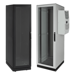 Gabinete de Telecomunicaciones ProLine V/D, 700 mm de Ancho, 800 mm de Profundidad, Compatible Con Aire Acondicionado Tipo G28, 42 UR, Color Negro
